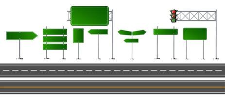 Road sign in realistic style isolated on white background. Mock up traffic template. vector
