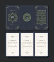 creative Menu Layout with ornamental Elements. vector