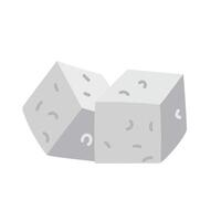 A set of sugar cubes for tea or coffee. A stack, a group of sugar cubes. Sugar cube, a sweet addition to drinks. The flat illustration is isolated. Pressed sugar into cubes, isolated vector