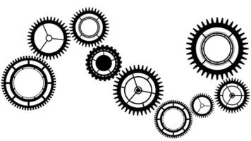gears and cogwheels composition vector