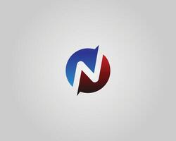 Abstract Letter N Logo Design Logo Design Template. vector
