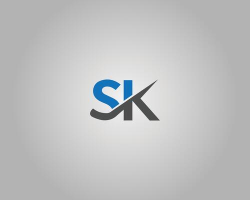 SK Lettermark Abstract Initial Logo Icon Design Template.
