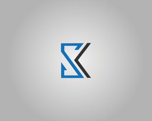 SK Lettermark Abstract Initial Logo Design Template.