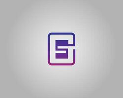GS or SG Abstract Letter Initial Logo Design Template. vector