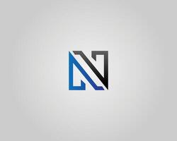 Abstract Initial Letter N Logo Design Logo Design Concept Template. vector