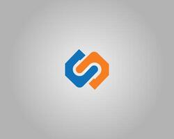 Letter S or SS initial logo design minimal elegant template vector