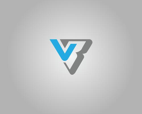 Letter VB or BV initial logo design minimal elegant template