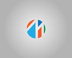 Letter M with Gradient Colorful Abstract Logo Design Template. vector
