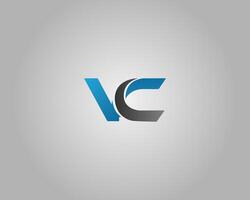 Letter VC Abstract Initial Logo Design Elegant Template. vector