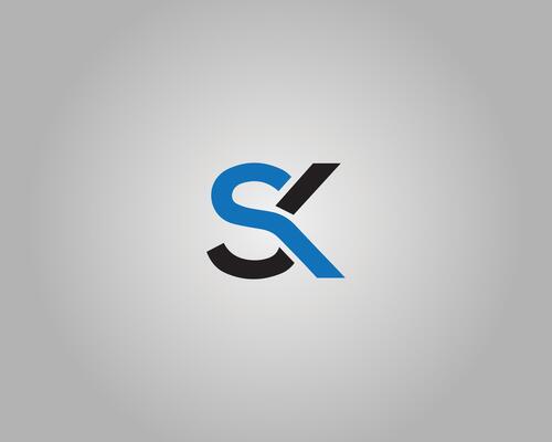 SK Lettermark Abstract Initial Logo Template.