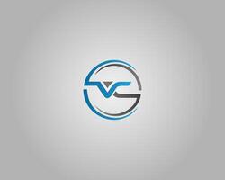 Letter VC Abstract Initial Logo Design Template. vector