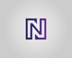 Abstract Initial Letter N Logo Design Logo Design Icon Template. vector