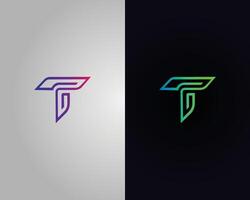 Modern Abstract T Letter Logo Design Template. vector