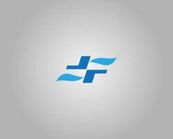 Letter FF Abstract Logo Design Icon Template. vector