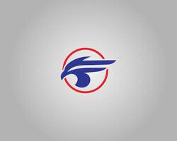 Eagle with Letter F Symbol Abstract Logo Design Template. vector