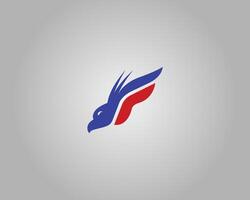 Eagle with Letter F Symbol Abstract Logo Design Concept Template. vector