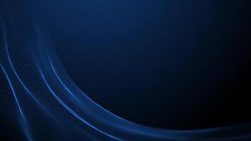 Digital cyberspace futuristic, blue color particles wave flowing with lines and dots connection, motion looping abstract background. Abstract blue wave and light abstract background. loop video