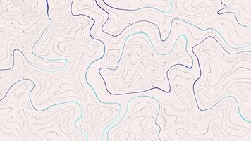 Topographic map style abstract liquid thin lines smooth motion background video