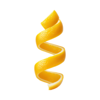 vibrante limón giro rizo esmeradamente espirales hacia arriba, agregando toque de ánimo a ninguna plato png