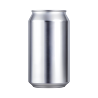 shiny metal can ready for recycling, showcasing its smooth surface and sleek design png