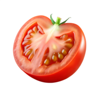 Sliced Red Tomato with Seeds, Transparent Background Food Still Life, Fresh Produce png
