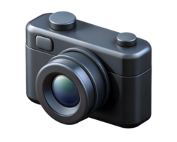 Realistic 3D Render of Compact Digital Camera on Transparent Background png