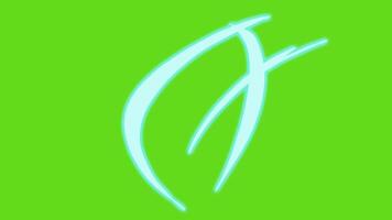 Sword slash effect animation with glowing blue color video