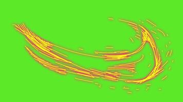 Dynamic flaming sword slash effect animation. Perfect for intense fantasy and power action scenes. video