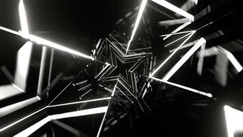 White Figured Strobe Neon Corridor Background VJ Loop in 4K video