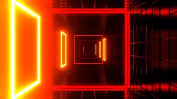 vermelho e laranja conduziu dinâmico quadrado estroboscópico túnel fundo vj ciclo dentro 4k video