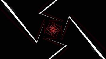 Red and White Neon Lightning Tunnel Background VJ Loop in 4K video