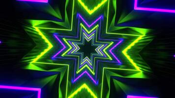 roxa e verde ampla número do néon ângulos fundo vj ciclo dentro 4k video