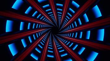 Red and Blue Movement Inside The Spiral Background VJ Loop in 4K video