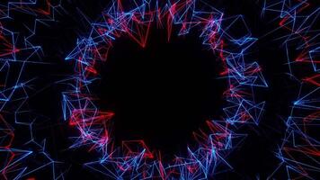 Red and Blue Structures Moving Background VJ Loop in 4K video