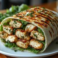 Grilled Chicken and Lettuce Wrap photo
