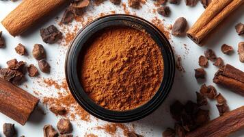 Cinnamon Powder and Spices, Aromatic Blend for Baking and Cooking photo