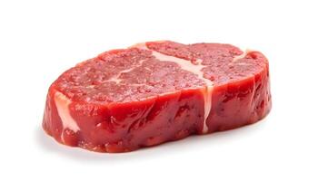 A piece of meat on a white background photo