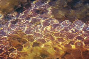 refelction an ripples on the water in the pool, multicolor background, colorful photo