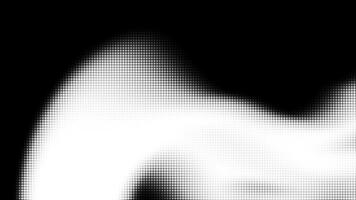 Black and white abstract halftone background with smooth flowing curves High contrast dots form a unique artistic design Ideal for tech visuals futuristic themes and events like digital art expos video