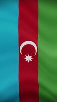 Azerbaijan Waving Flag in Vertical Orientation. Realistic Flag Animation. Seamless Loop Background. video