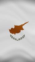 Cyprus Waving Flag in Vertical Orientation. Realistic Flag Animation. Seamless Loop Background. video