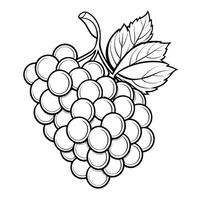 Line Art of Luscious Grapes A Minimalist Delight for Print and Design vector