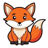 Collection of Cartoon Foxes in Various Poses and Expressions on White Background vector