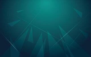 Dark Blue Geometric Design with Futuristic Light Streaks, Minimalist Low-Poly Abstract Background in Teal and Navy vector