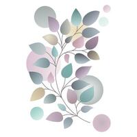 Set of colorful leaves in different shades vector