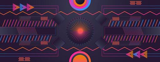 abstract futuristic geometric gradient background design vector