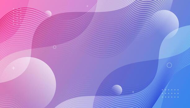 Abstract background with wavy lines and shapes vector