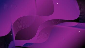 Abstract purple background with wavy lines vector