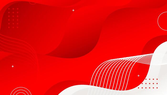 Abstract red and white background with waves