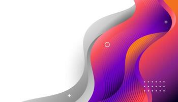 Abstract background with wavy lines and colors vector